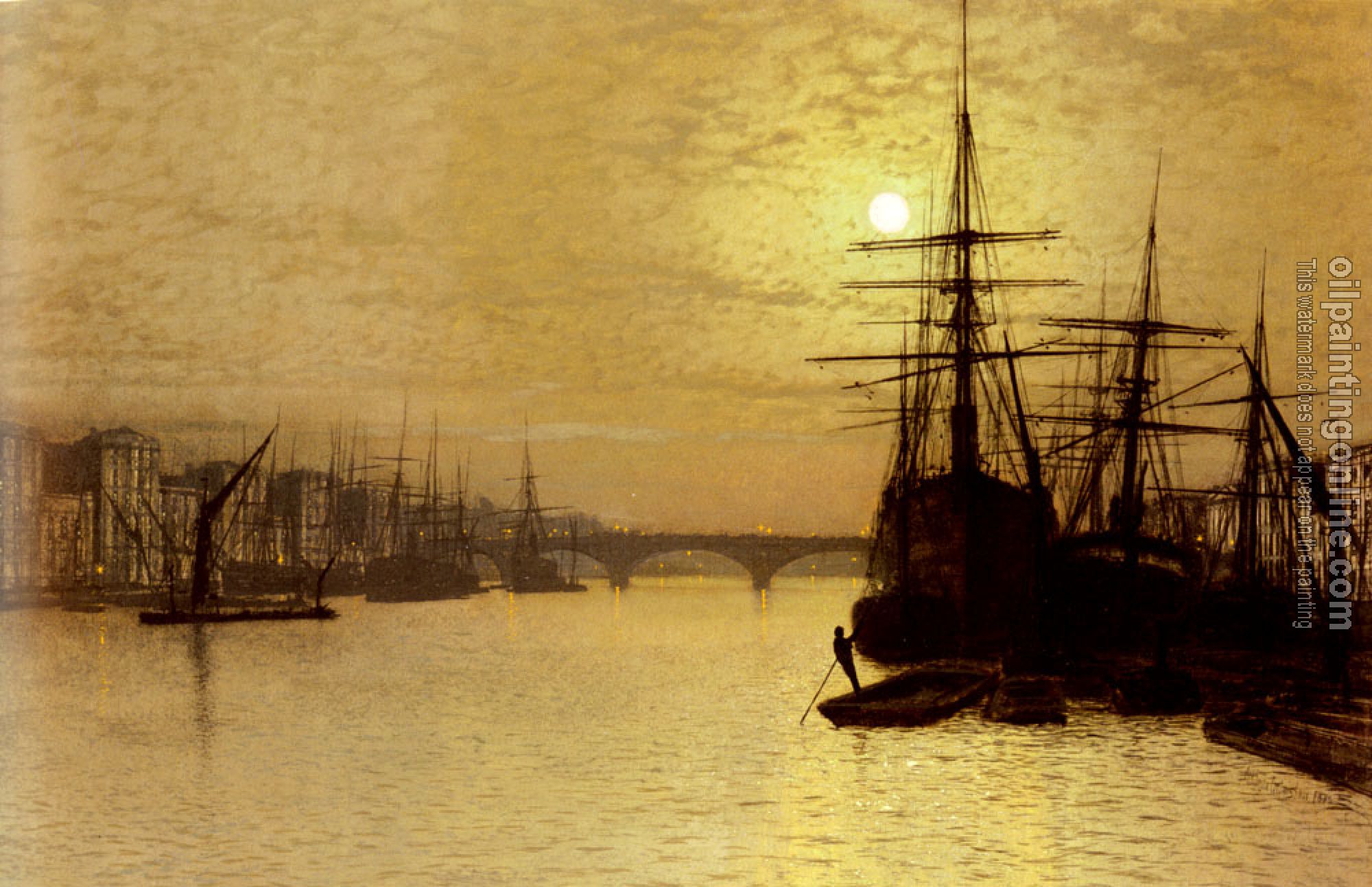 Grimshaw, John Atkinson - The Thames Below London Bridge